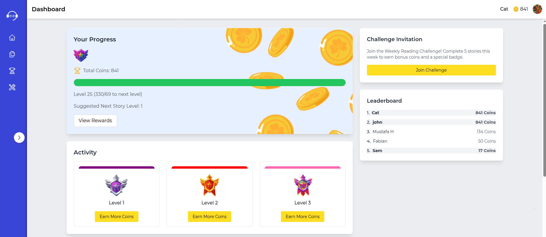 CyberKids Dashboard Preview